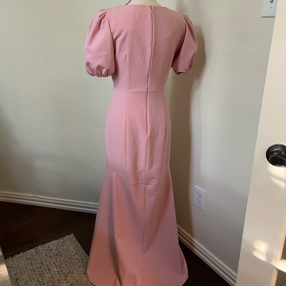 NWT SACHIN + BABI | Pink Layla Midi Dress w Puff Sleeve and Mermaid Hem | Size 4 - Picture 9 of 16